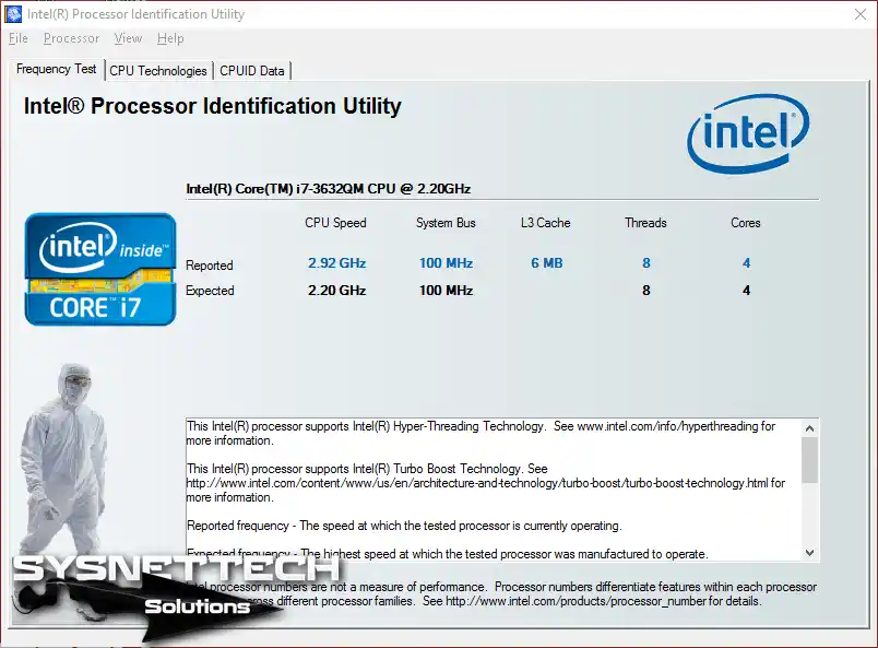 Intel Processor Identification Utility