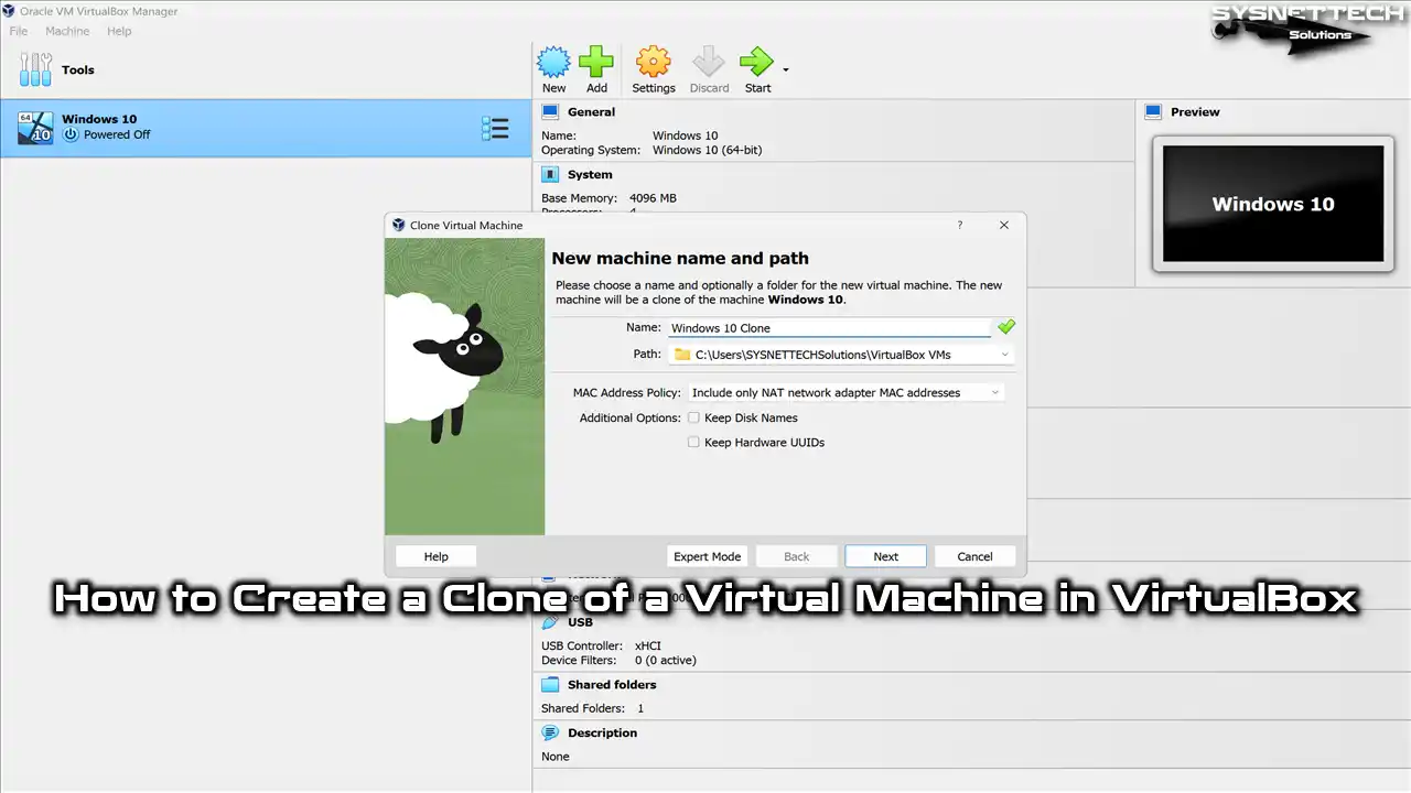 How to Clone a Virtual Machine in VirtualBox on Windows 11 / 10