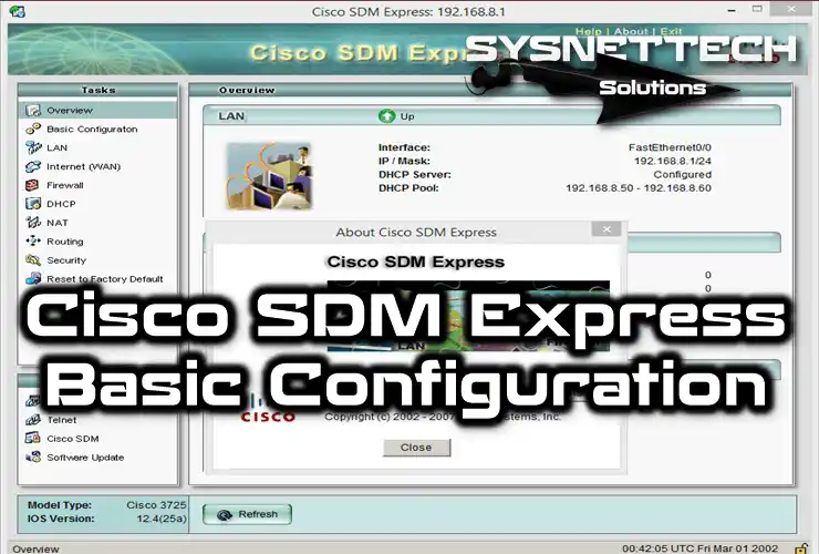 Configuring Cisco SDM Express Basic Settings