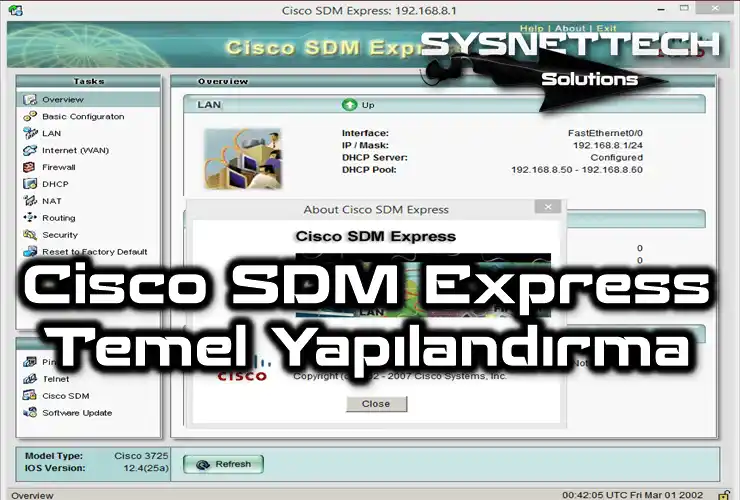 Cisco SDM Express Temel Ayarları Yapma