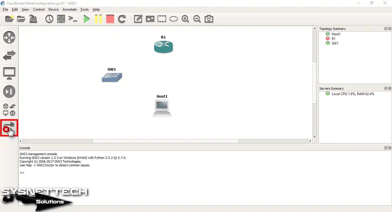 Cabling Network Devices in GNS3