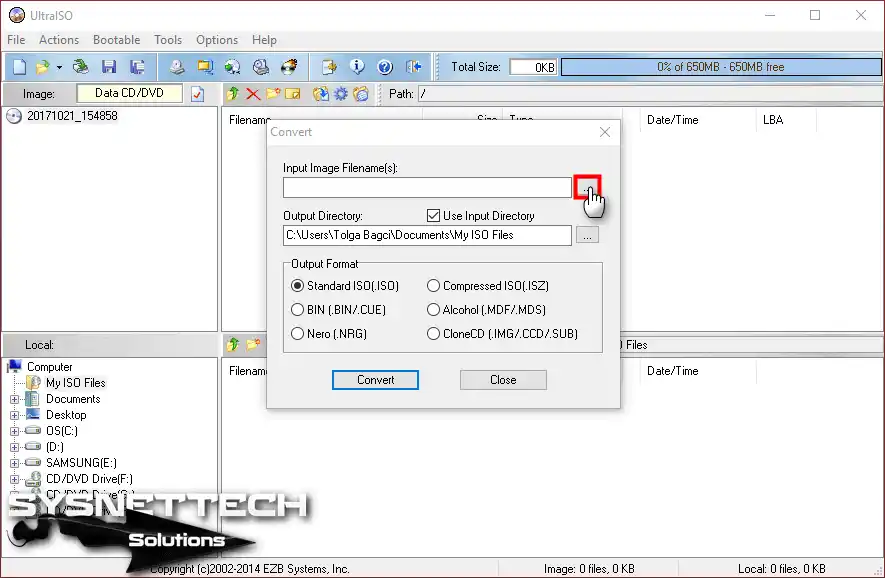 DMG Dosyasını Seçme