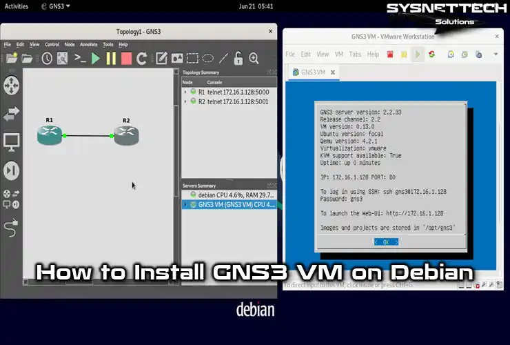 Installing GNS3 VM in Debian