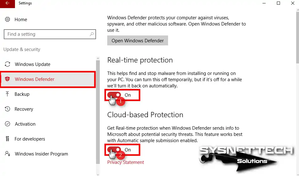 Gerçek Zamanlı Korumayı Kapatma