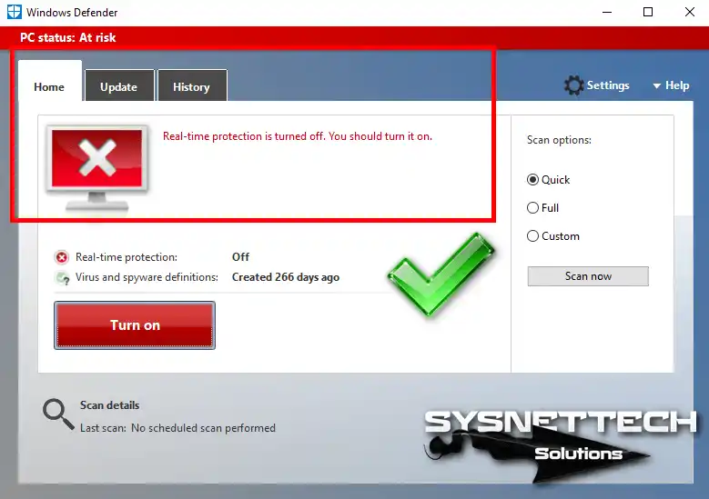 Gerçek Zamanlı Windows Defender Kapatma