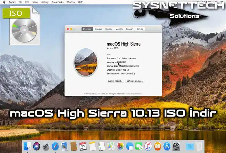 macOS High Sierra 10.13 ISO İndir