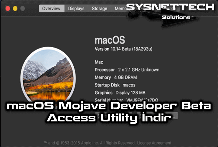macOS Mojave Developer Beta Access Utility İndir