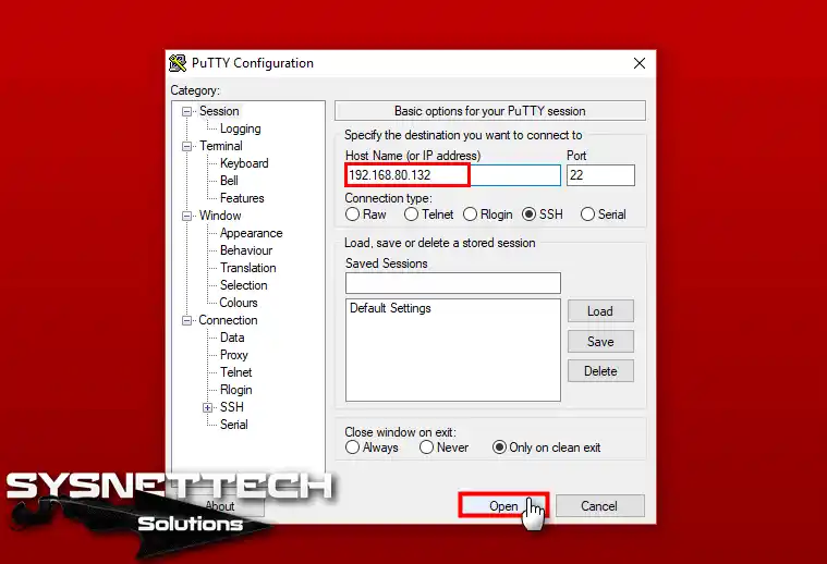 PuTTY ile ESXi Sunucuya SSH Bağlantısı
