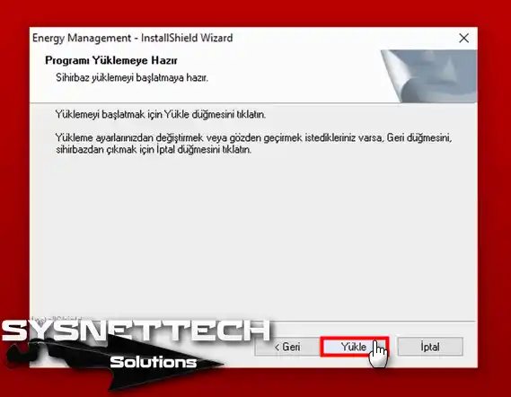 Programı Yüklemeye Hazır
