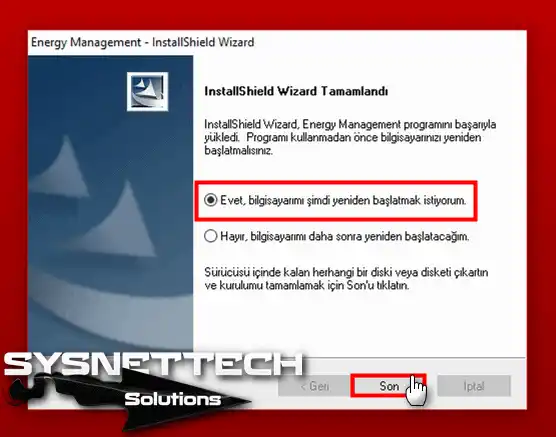 Bilgisayarınızı Yeniden Başlatın