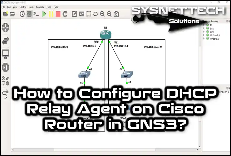 Configuring DHCP Relay Agent on Cisco Router in GNS3