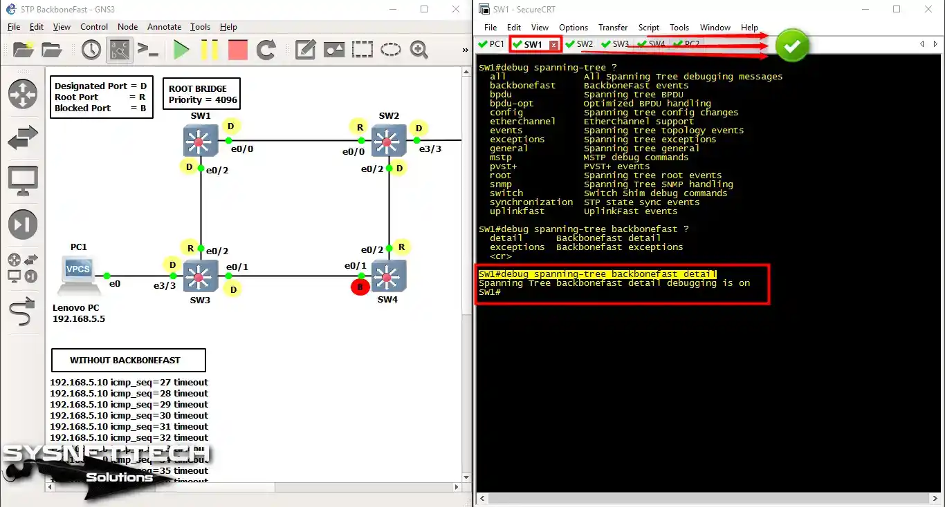 debug spanning-tree
