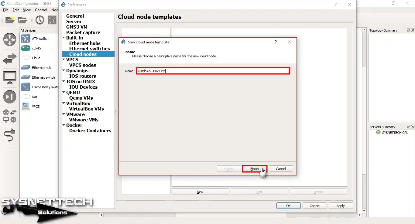 Cloud Düğümü İçin Bir İsim Yazma