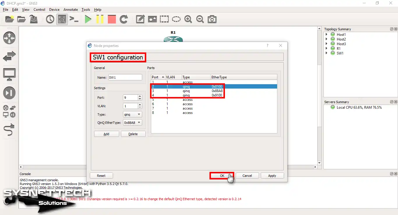 Switch EtherType Yapılandırması