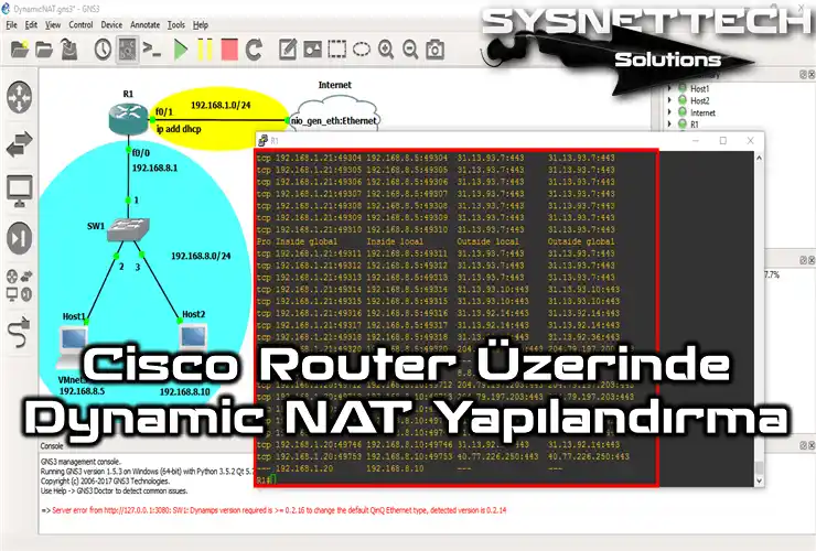 GNS3 ile Cisco Router Dynamic NAT Yapılandırma