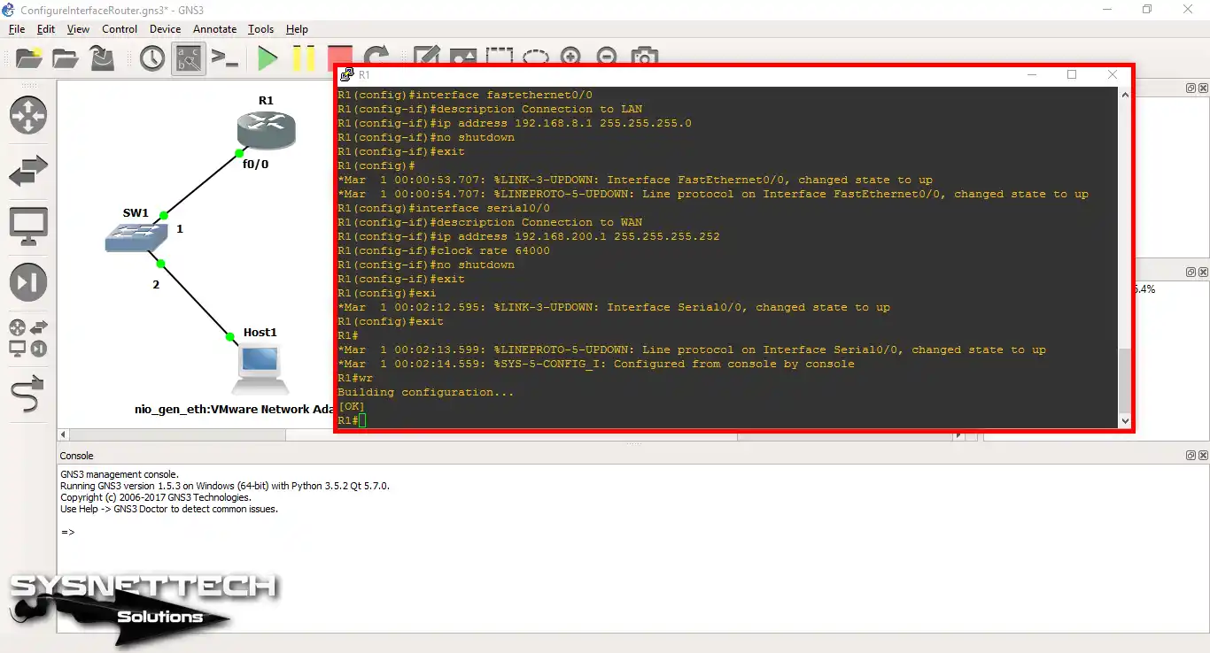 Setting the FastEthernet and Serial Interfaces