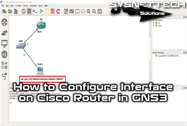 Configuring Interface on Cisco Router in GNS3