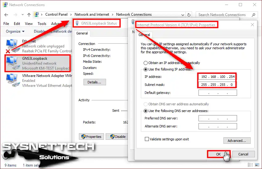 TCP/IPv4 Settings