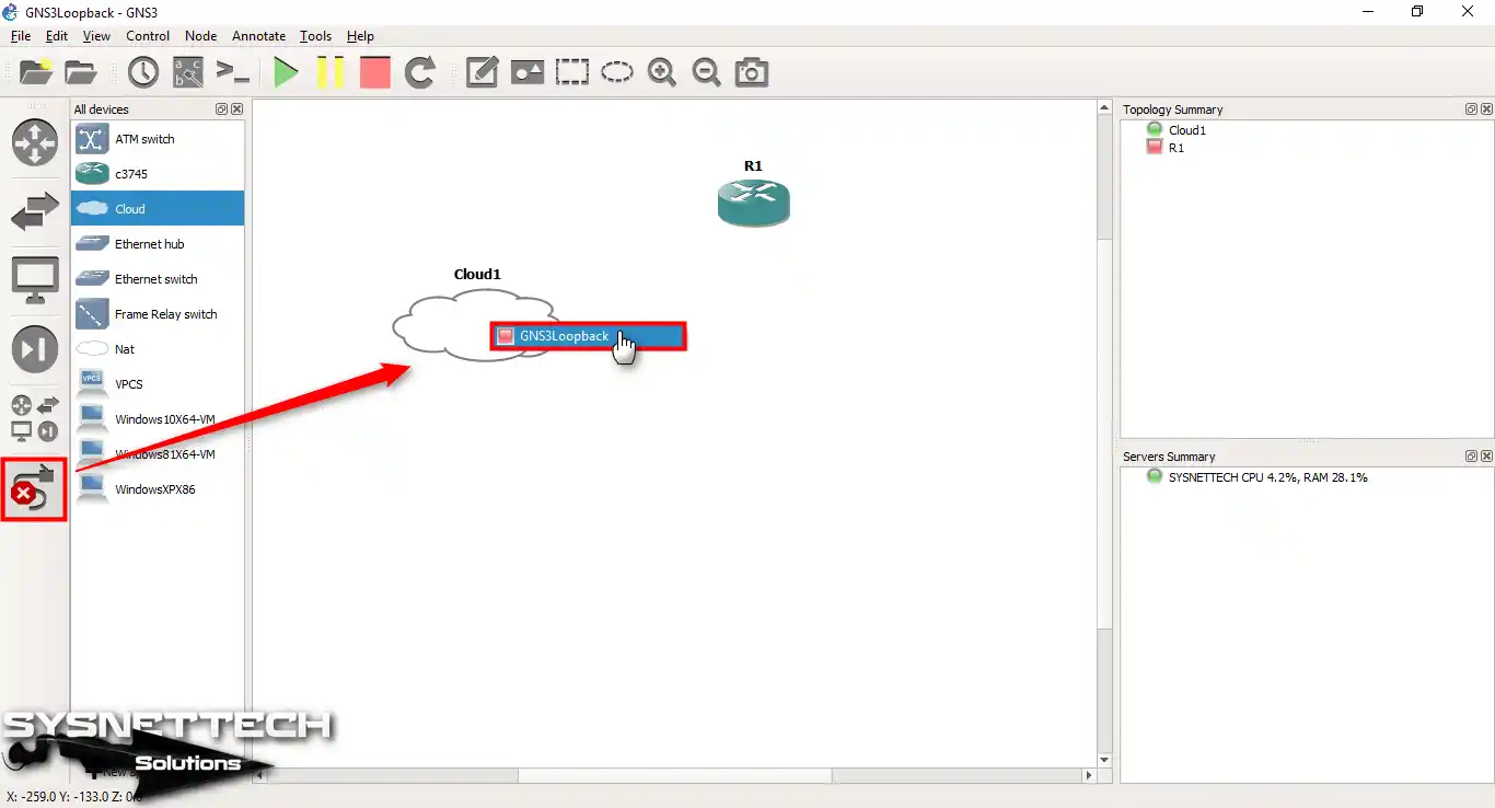 Router Connection with Loopback