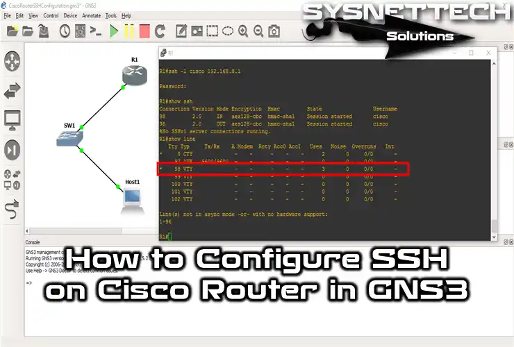 Configuring SSH on Cisco Router in GNS3