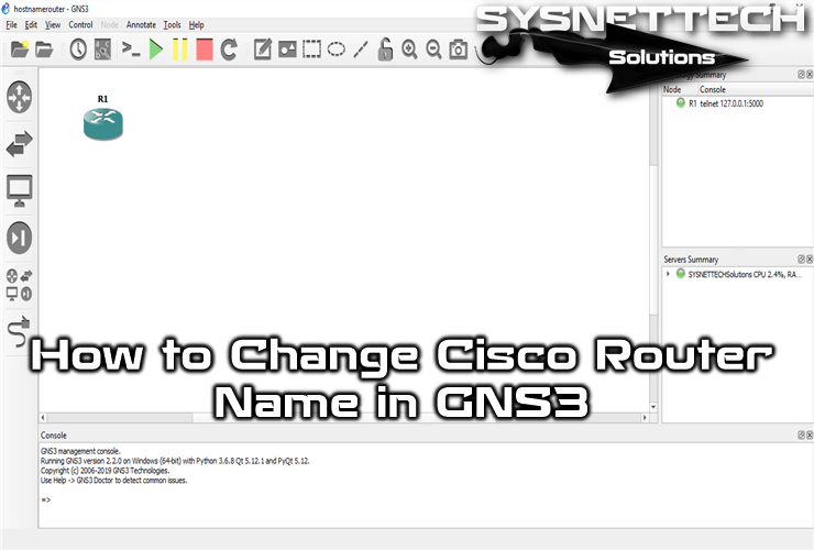 How to Change Cisco Router Name in GNS3