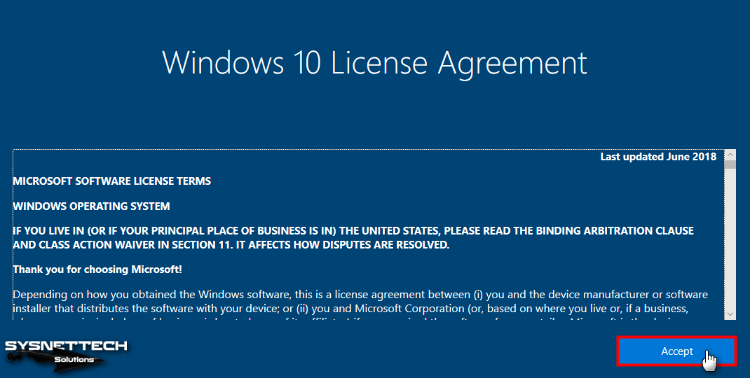 Windows 10 License Agreement