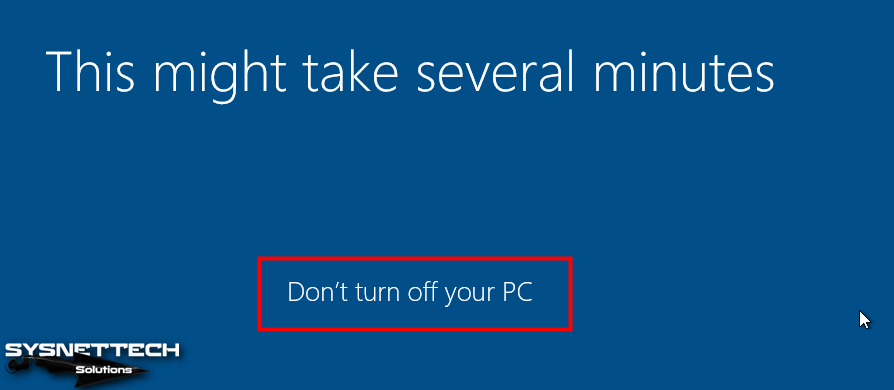 Do not turn off your computer