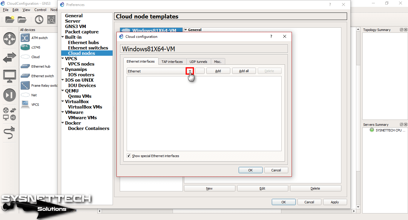 Add VMnet to the Cloud