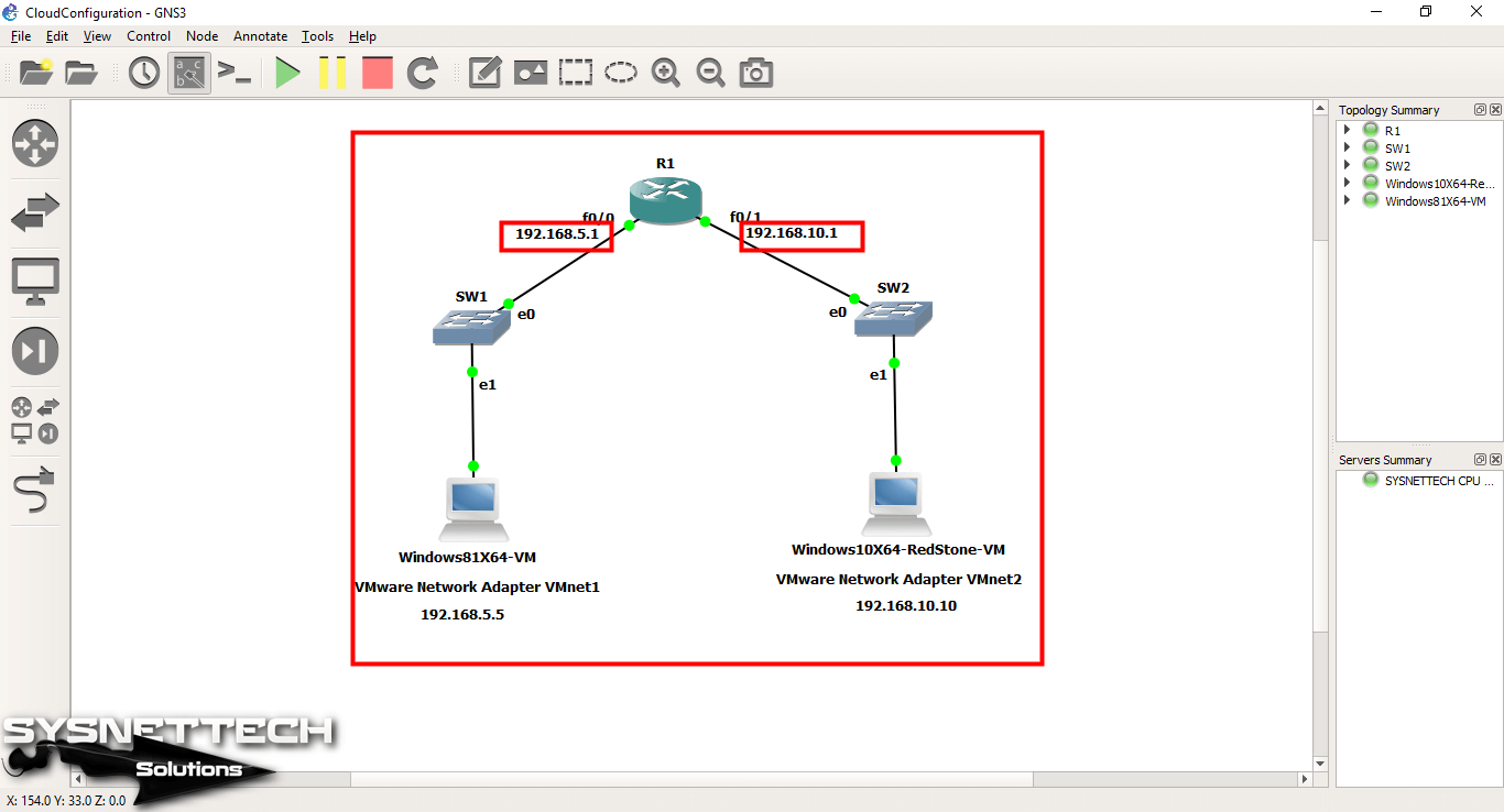 GNS3 Network Topology