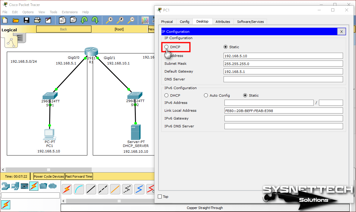 Enable DHCP on a PC
