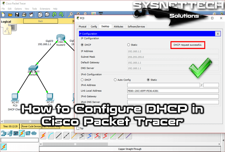 Doe mee gek geworden Uitgebreid How to Configure DHCP in Packet Tracer | SYSNETTECH Solutions
