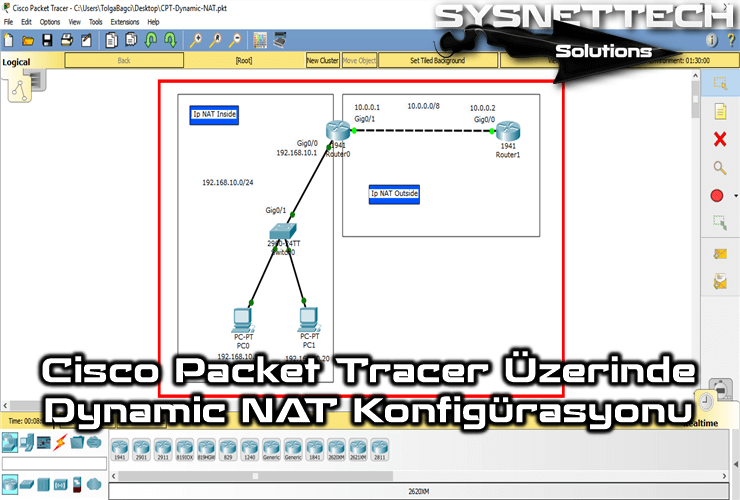Cisco Packet Tracer Üzerinde Dynamic NAT Konfigürasyonu