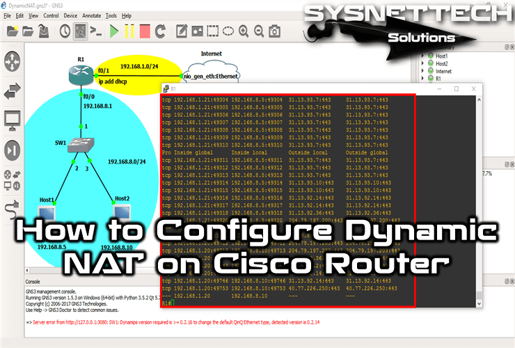 How to Configure Dynamic NAT on Cisco Router in GNS3
