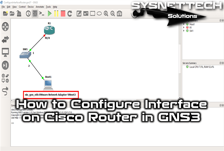 How to Configure Interface on Cisco Router in GNS3
