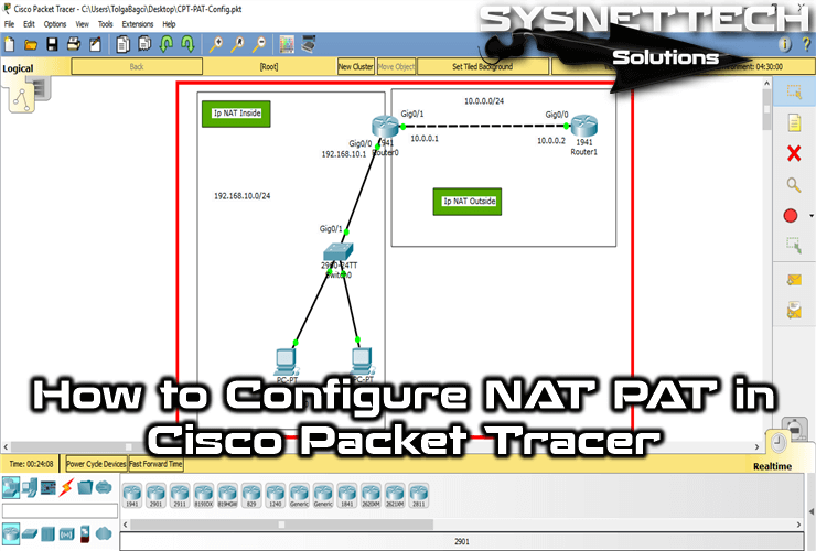 How to Configure NAT PAT in Cisco Packet Tracer