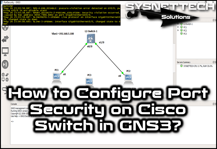 How to Configure Port Security on Cisco Switch in GNS3