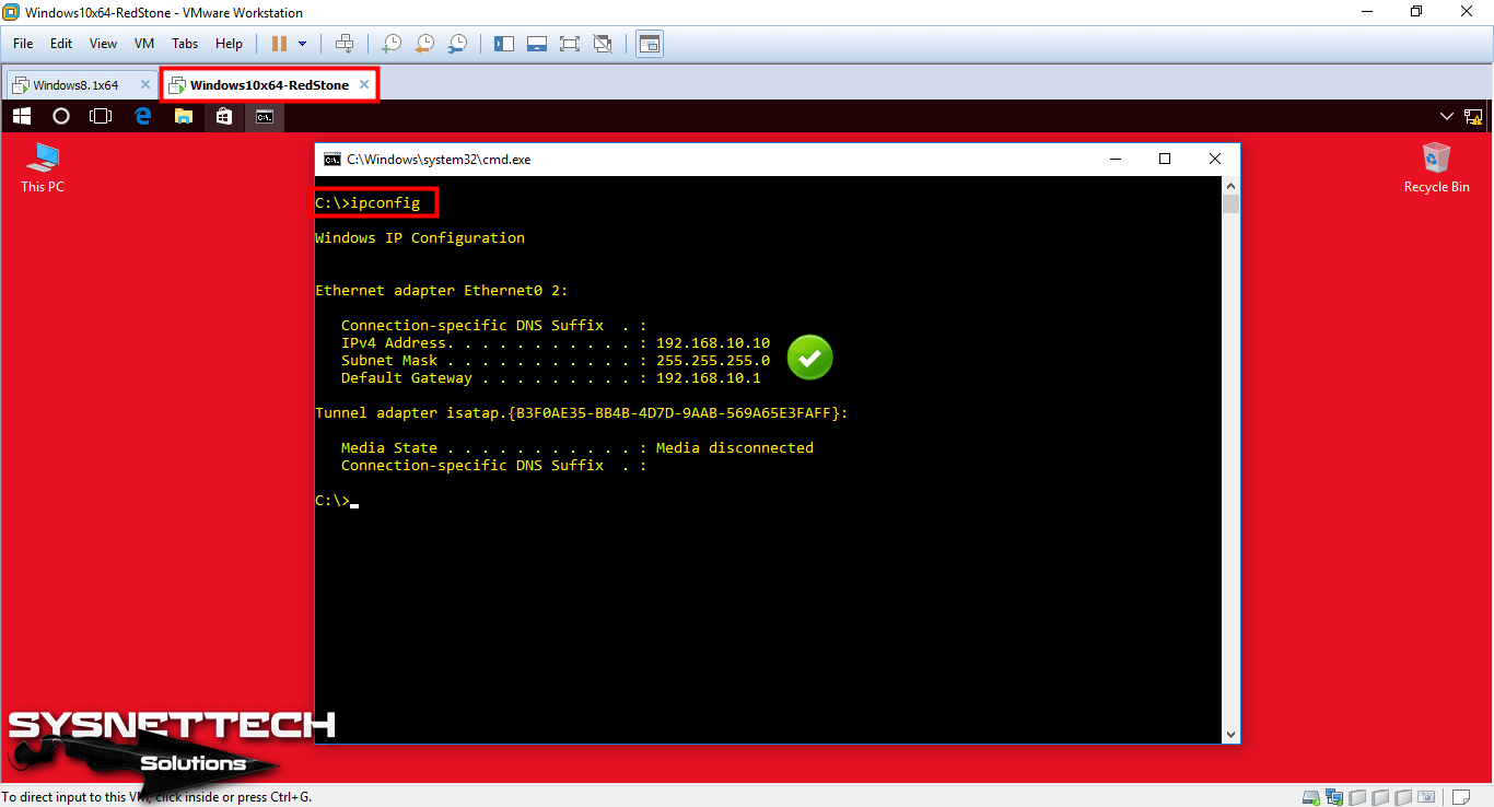 Using ipconfig in Windows CMD