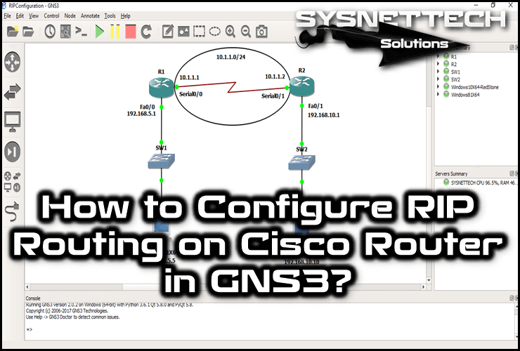 How to Configure RIP Routing on Cisco Router in GNS3