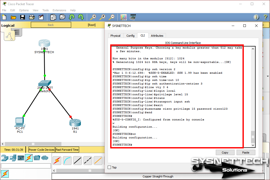 Couple Assassin toilet How to Configure SSH in Packet Tracer - SYSNETTECH Solutions