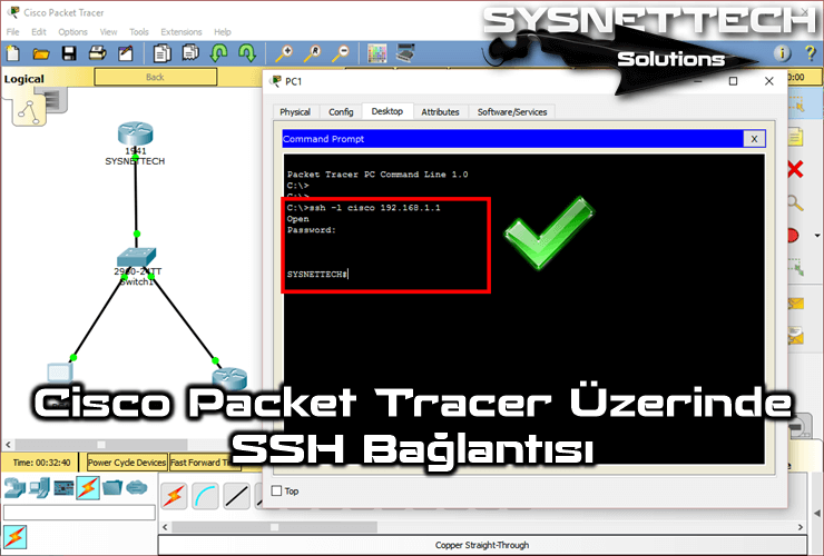 Packet Tracer Üzerinde SSH Bağlantısı Yapılandırma