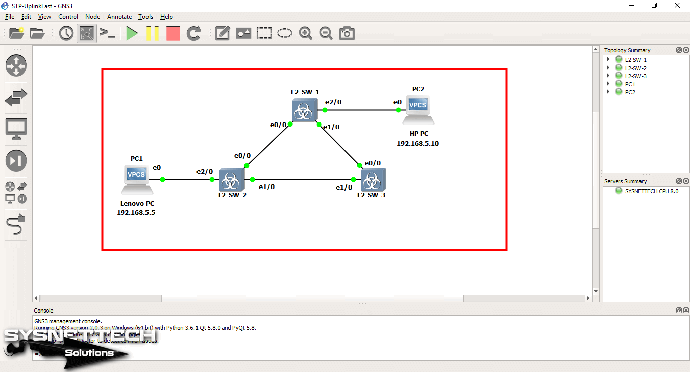 GNS3 Network Topology