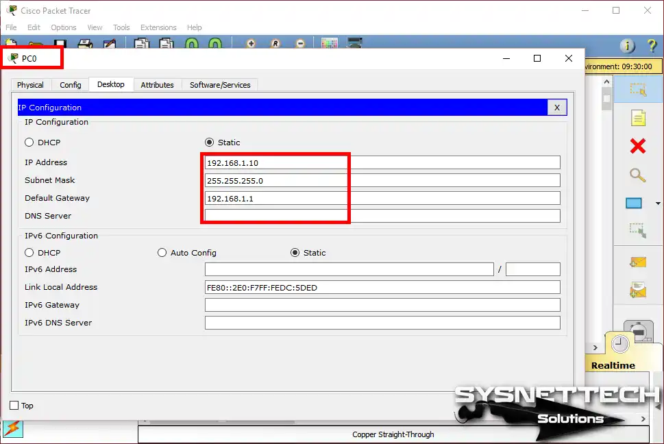 Packet Tracer'da Bir Bilgisayarı Yapılandırma
