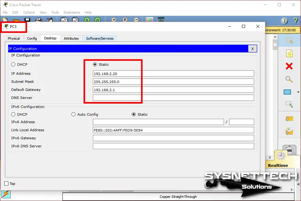 PC3'ün TCP/IP Ayarlarını Yapılandırma