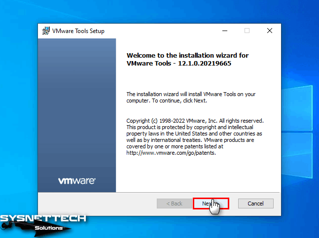 Confirming the Installation Wizard to Continue