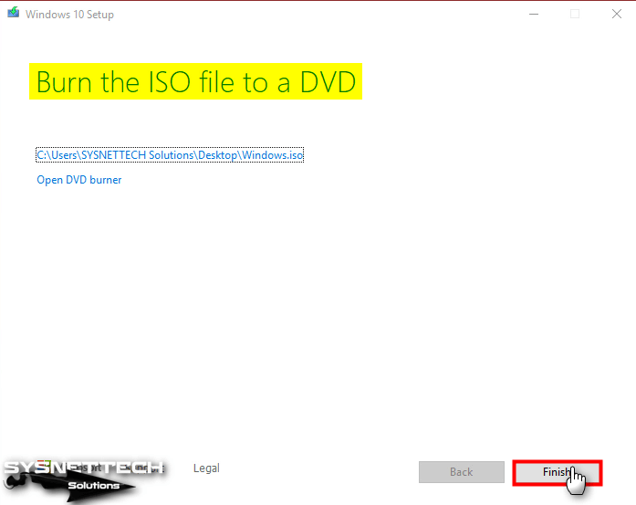 Burn ISO File to a DVD