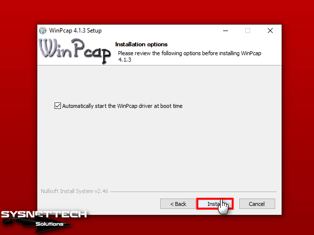 WinPcap Servisinin Otomatik Olarak Başlatılması