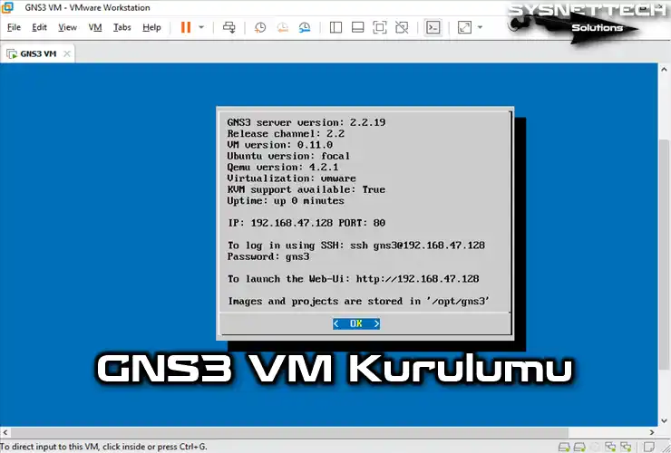 PC Üzerine GNS3 VM Kurulumu