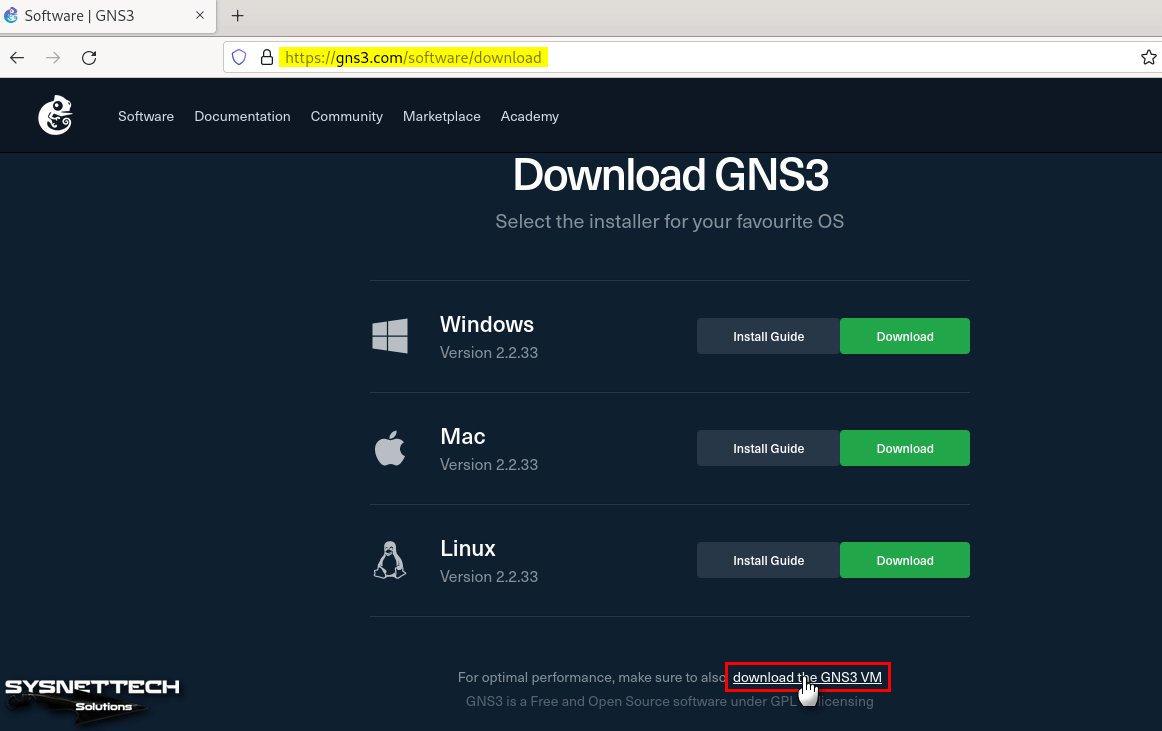 GNS3 VM Download