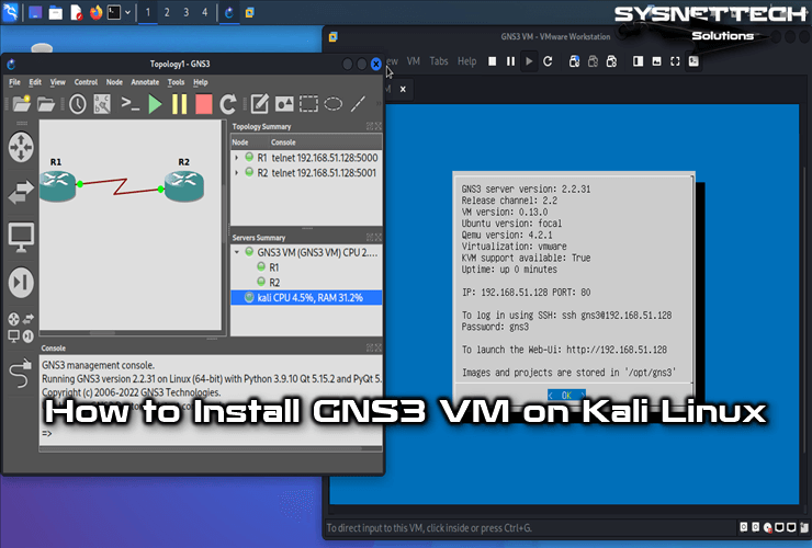 How to Install GNS3 VM 2.2 on Kali Linux 2022