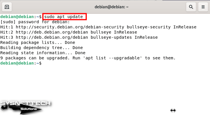 Updating the Debian Package List